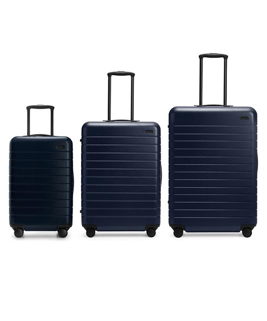Navy Luggage - Set of 3 (carry-on, medium and large)