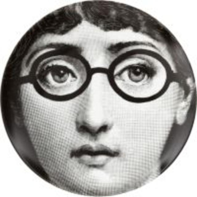FORNASETTI "Face With Glasses" Plate