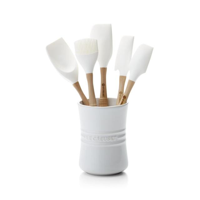 Le Creuset ® White 6-Piece Utensil Crock Set