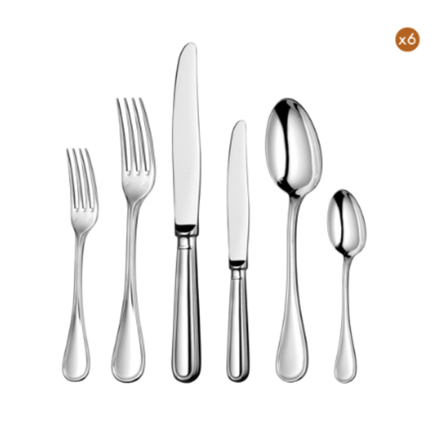 Christofle 36-Piece Stainless Steel Flatware Albi Set