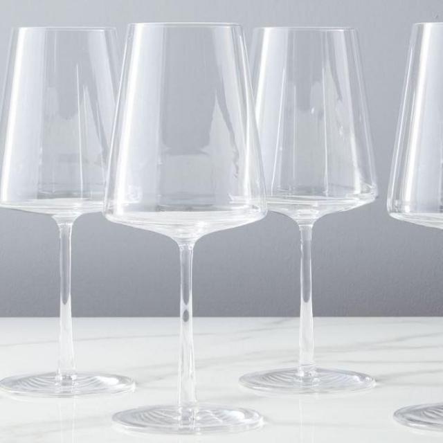 Horizon Collection, Red Wine, Set of 4, Clear