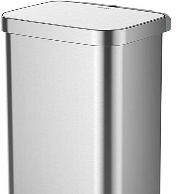Glad Stainless Steel Step Trash Can with Clorox Odor Protection | Large Metal Kitchen Garbage Bin with Soft Close Lid, Foot Pedal and Waste Bag Roll Holder, 20 Gallon, All Stainless