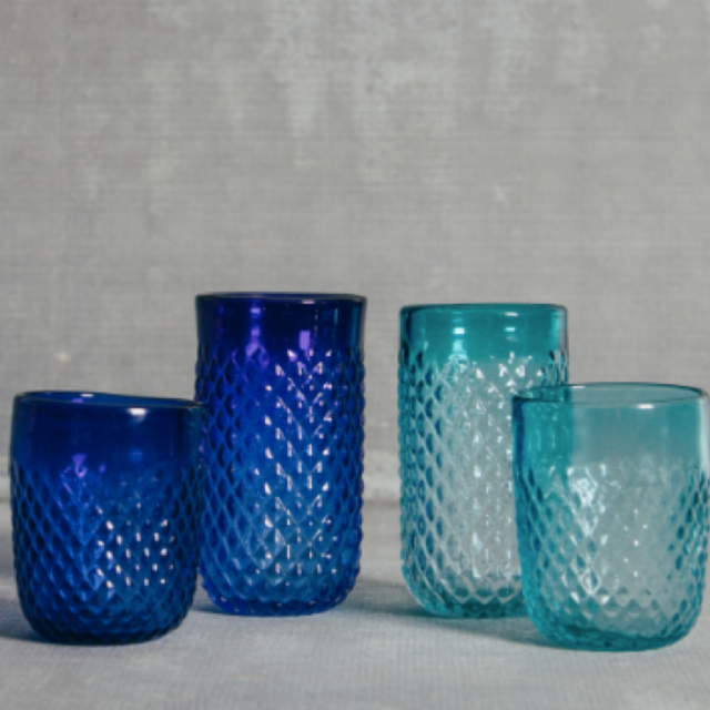 Blue Glassware Set