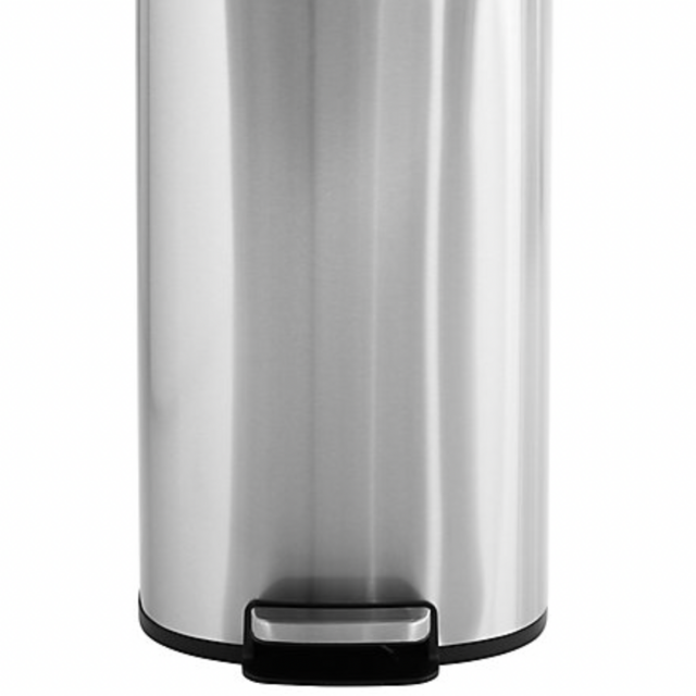 Squared Away™ Stainless Steel 45-Liter Slim Soft Rectangle Step-On Trash Can
