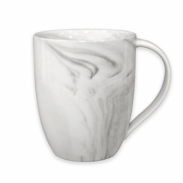 Artisanal Kitchen Supply® Coupe Marbleized Coffee Mug in Grey/White