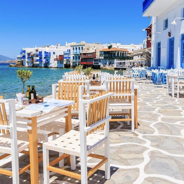 Dinner in Mykonos, Greece