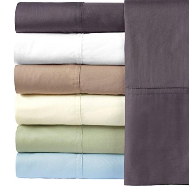 Silky Soft Bamboo Cotton Sheet Set, 100% Bamboo-Cotton Bed Sheets, Split-King Size, Gray