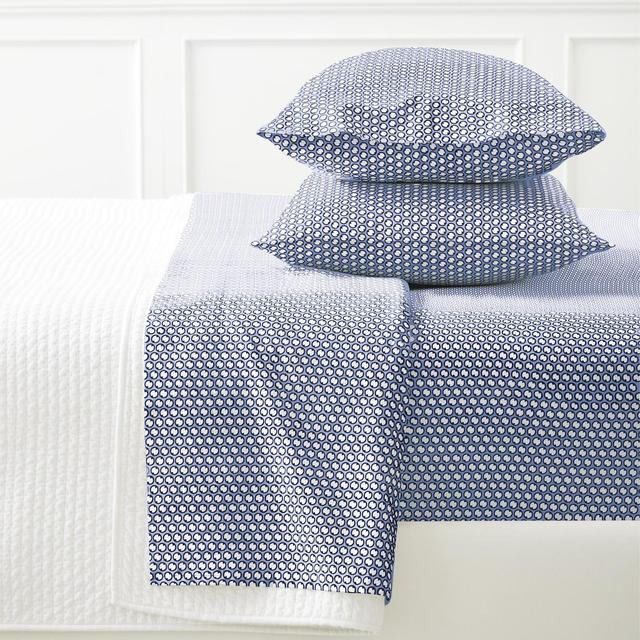 French Ring Sheet Set (Queen - Navy)