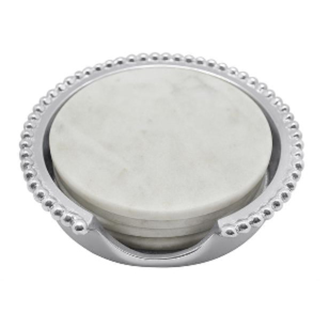 Beaded Marble Coaster Set