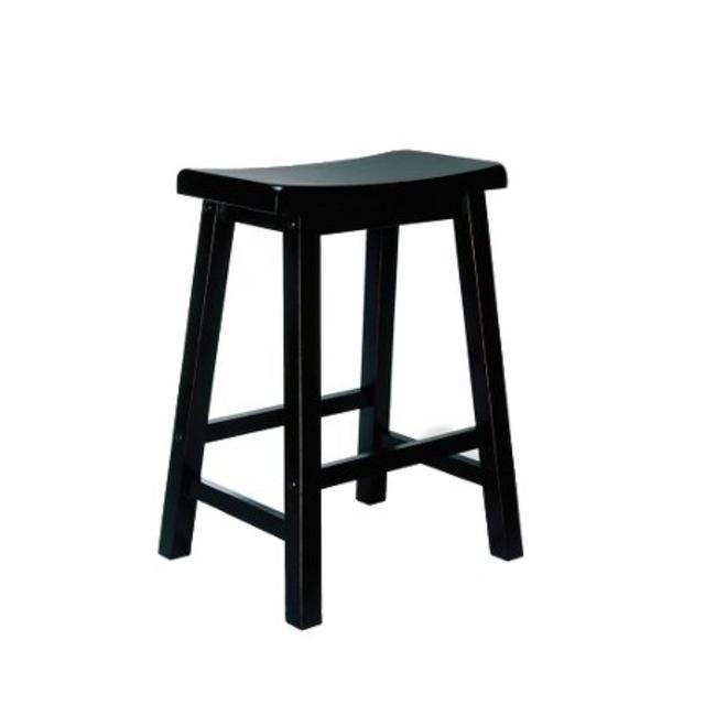 Saddle Seat Counter Stools Hardwood/Black - Powell Company