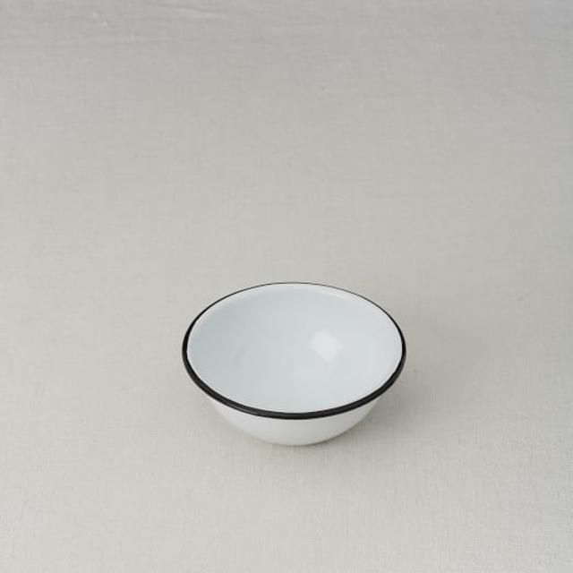 Enamelware Dinnerware, Black, Cereal Bowls, Set of 4