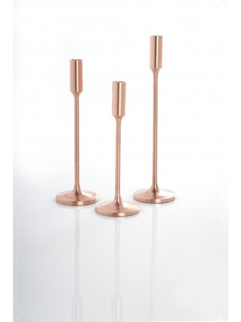 Selli Candlestick Holders, Copper (Set of 3)