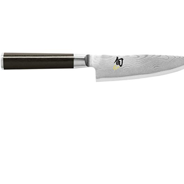 Shun Classic 6” Chef’s Knife; Double-Bevel VG-MAX Blade Steel and Ebony PakkaWood Handle