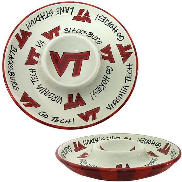 Virginia Tech Ceramic Chip and Dip Platter