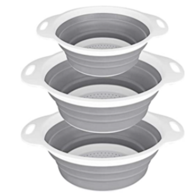 Collapsible Colander and Strainer Set