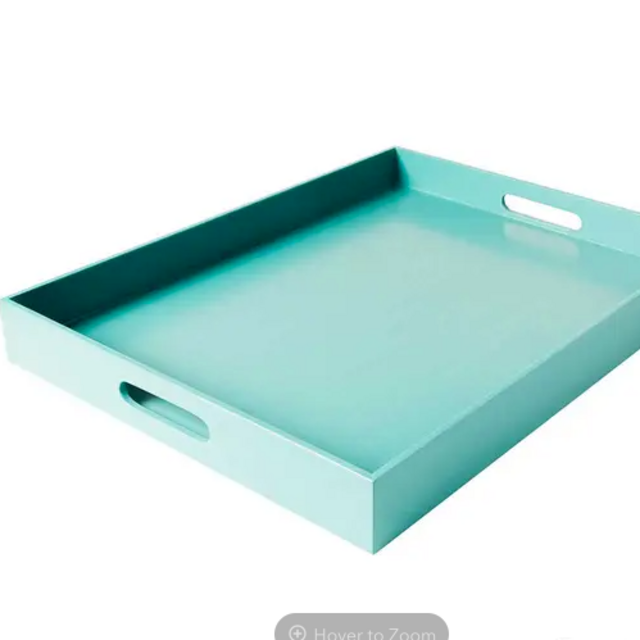 Turquoise Lacquer Tray - Rectangle