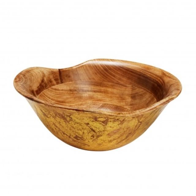Golden Mango Wood Salad Bowl