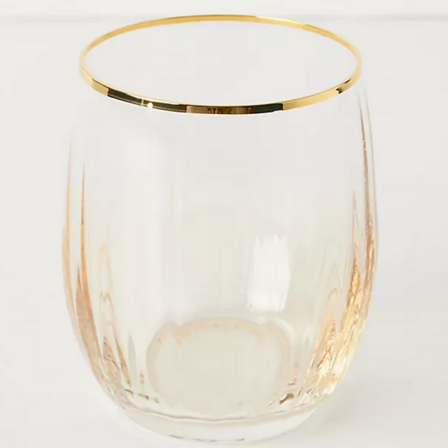 Waterfall Stemless Wine Glasses, Set of 4
