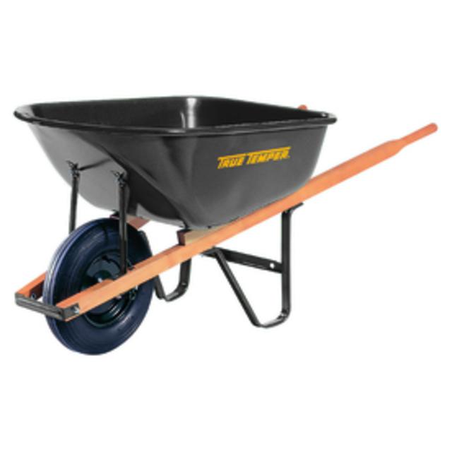 True Temper 6-cu ft Steel Wheelbarrow