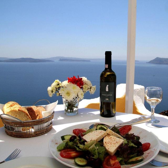 Dinner in Santorini