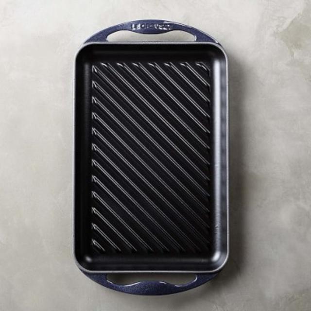 Williams-Sonoma Le Creuset Rectangular Skinny Grill, Midnight Blue