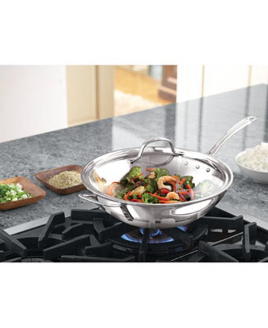 Macy's - Calphalon Tri-Ply Stainless Steel 12" Covered Stir Fry