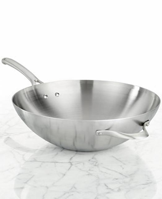Macy's - Calphalon Contemporary Stainless Steel Flat Bottom Wok