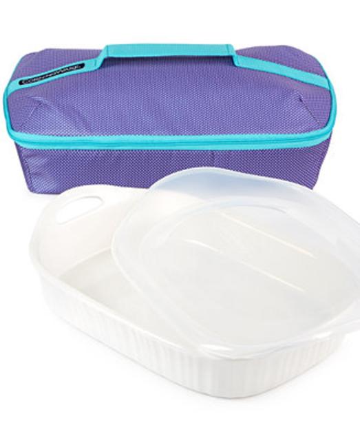 Macy's - Corningware French White 3-Qt. Baker & Portable Bag