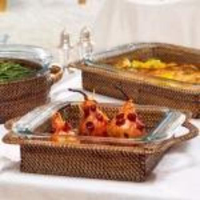 Calaisio - Rattan 8" Square Baker-  LV Harkness & Company