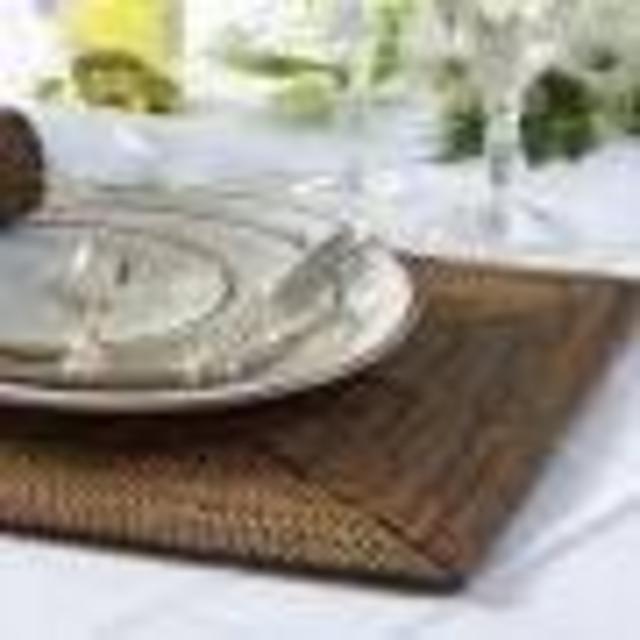 Calaisio Rattan Square Placemat-  LV Harkness & Company