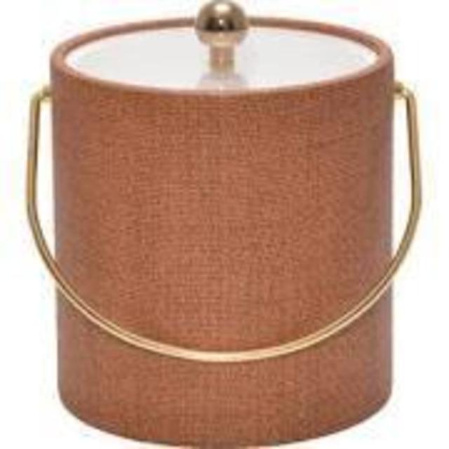 Espresso Wicker Ice Bucket- LV Harkness & Company