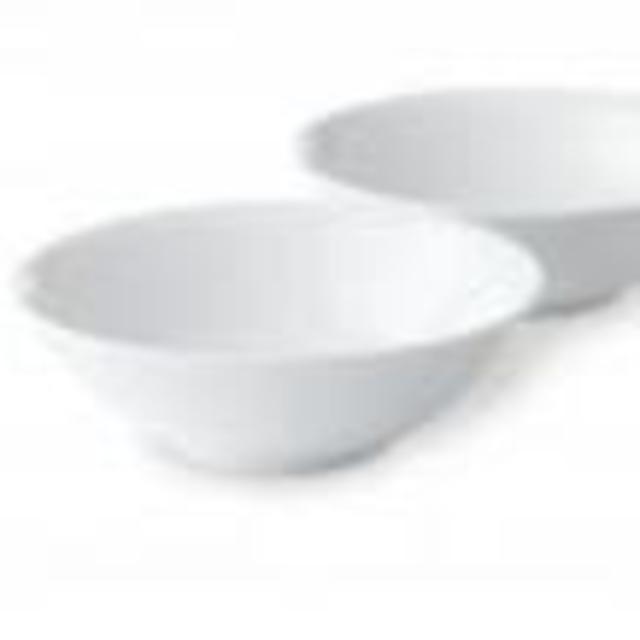 Royal Copenhagen White Fluted Cereal Bowl Set/2 - LV Harkness & Company