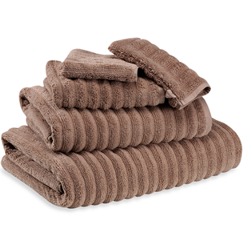 Turkish Ribbed Bath Towels in Sand