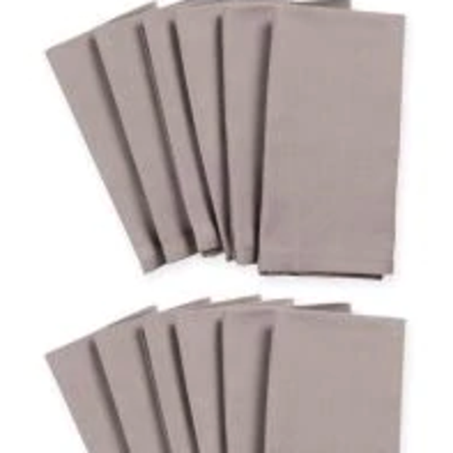 Dinner Napkins in Grey (Set of 12)