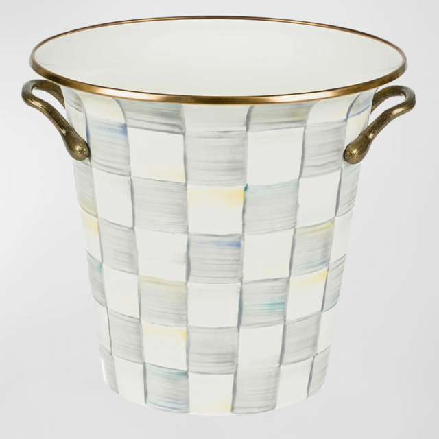McKenzie-Childs Sterling Check Enamel Wine Cooler