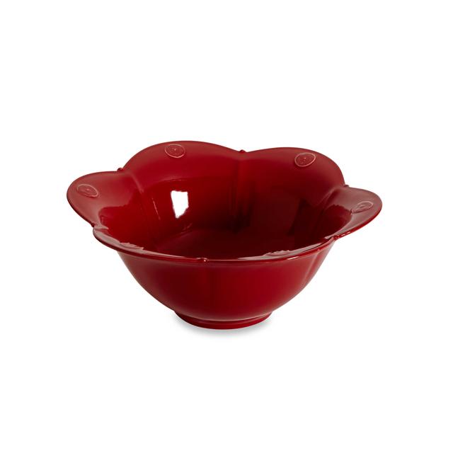 Meridian Red Decorated 12-Inch Round Serving Bowl