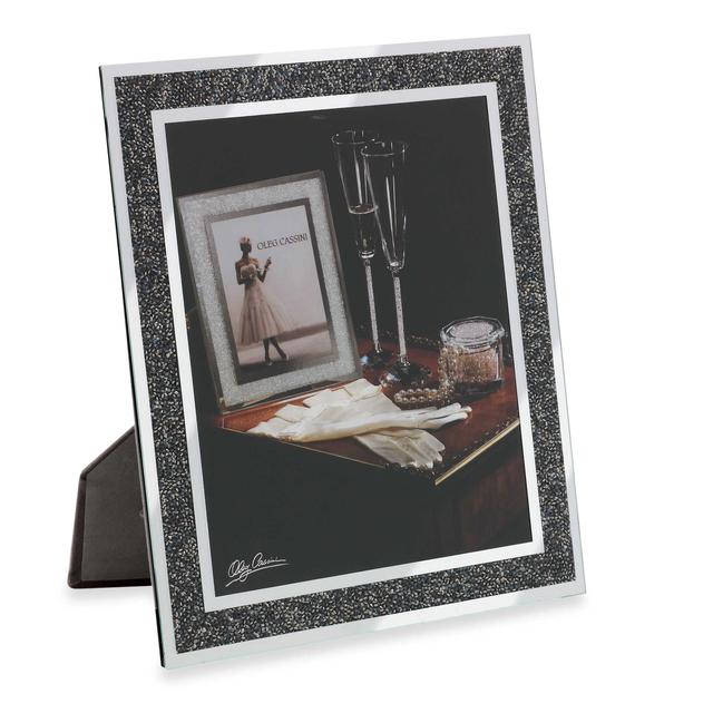 Oleg Cassini 8-Inch x 10-Inch Crystal Hematite Frame