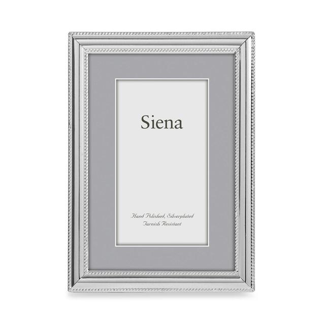 Siena Silver Pearl Beaded 5-Inch x 7-Inch Frame