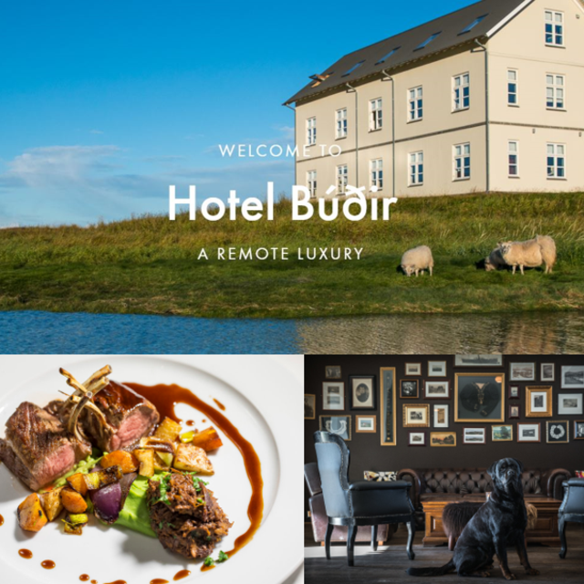 Hotel Budir (Stay in Iceland + 3 Course Dinner for 2)