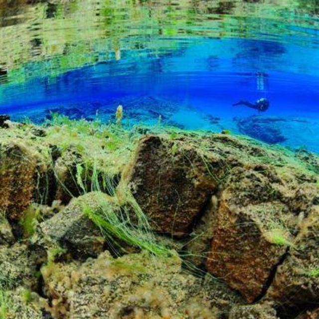 Diving Silfra for 2 (the rift between continents!)