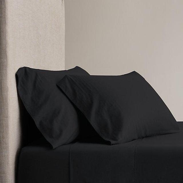 Black Ultra-Fine Lightweight Cotton Sheet Set, Queen