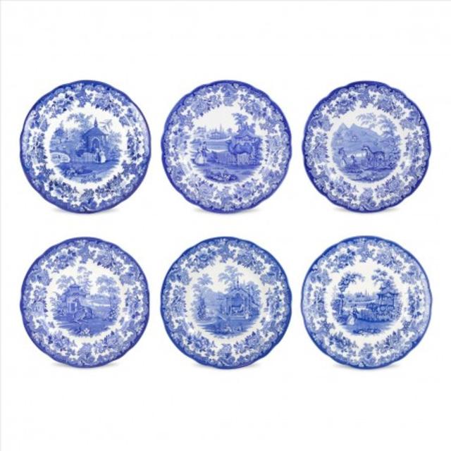 Spode Blue Room Set of 6 Zoological Plates