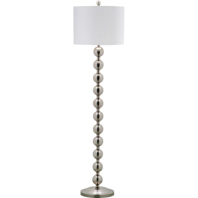 Safavieh Lighting Collection Reflections Stacked Ball Nickel 58.5-inch Floor Lamp
