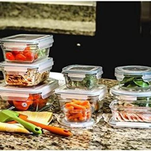 Glasslock 18-Piece Assorted Oven Safe Container Set & 6-Piece Rectangle Oven Safe Container Set