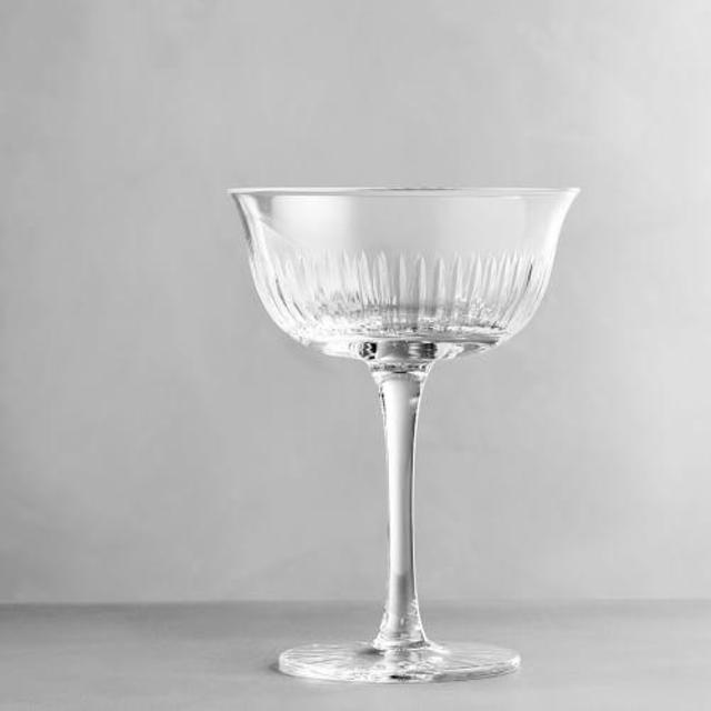 Monique Lhuillier Avril Glass Coupes - Etched