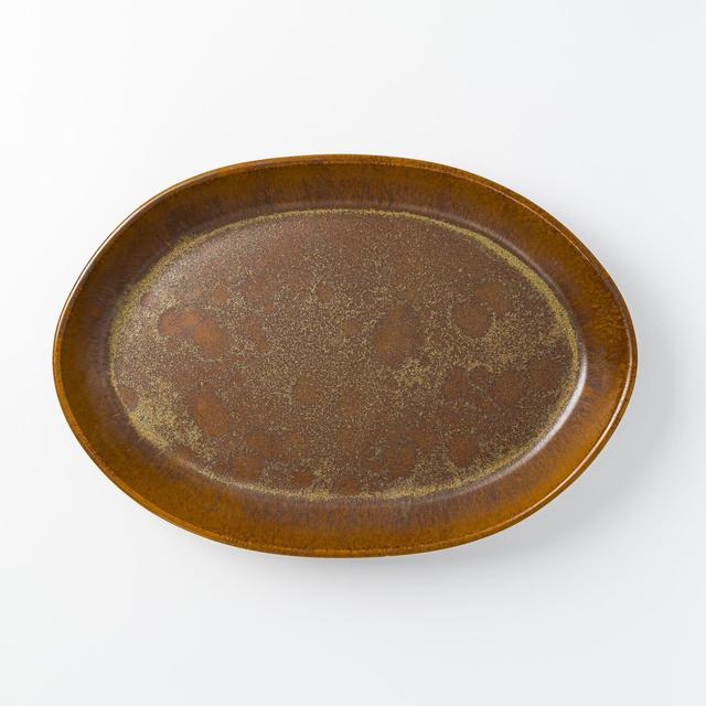 13" Oval Platter - color: burl