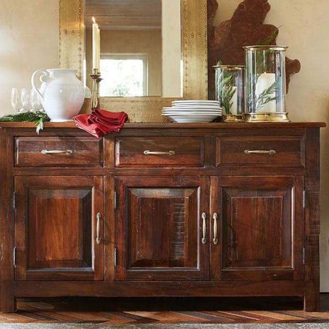 Bowry Reclaimed Wood Buffet, Rustic Reclaimed Finish