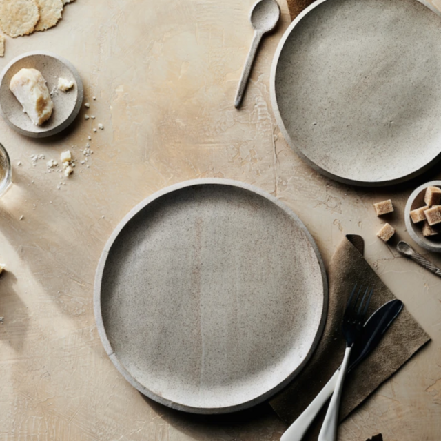10.5 inch Orb Plate in Sand - Civil Stoneware