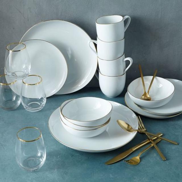 40-Piece Gold Tableware Starter Set
