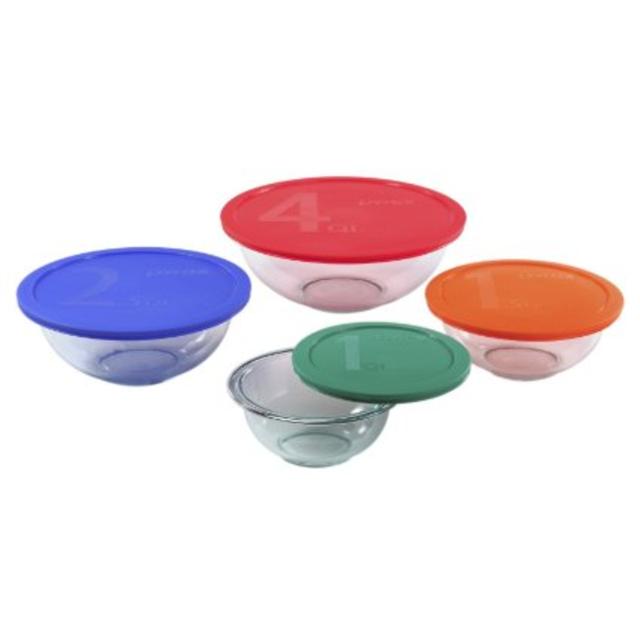 Pyrex Smart Essentials 8-Piece Mixing Bowl Set